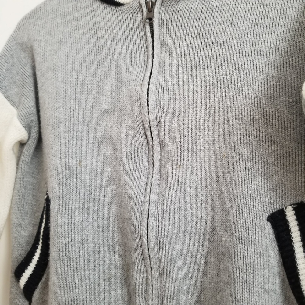 knit bomber jacket with zipper size S - Picture 4 of 5